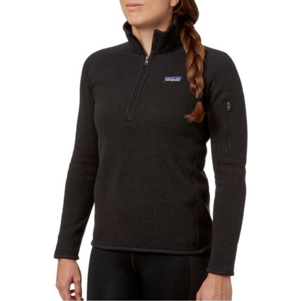 💐HP Patagonia Black Quarter-Zip Better Sweater EUC
